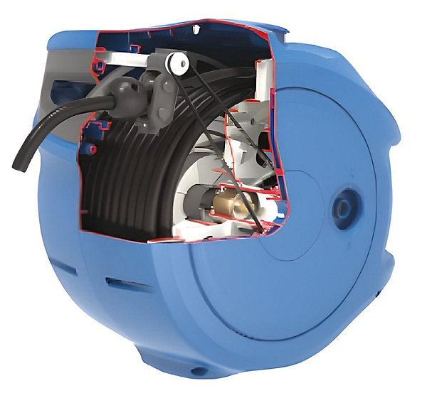 Dévidoir mural automatique AutoReel Pro pour eau et air comprimé 20m - TRICOFLEX - 25 010 000