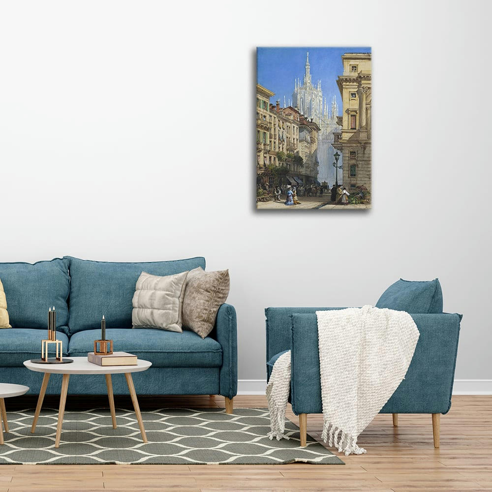 - Tableau Le Duomo de Milan depuis une Rue Secondaire William Wyld 60x90