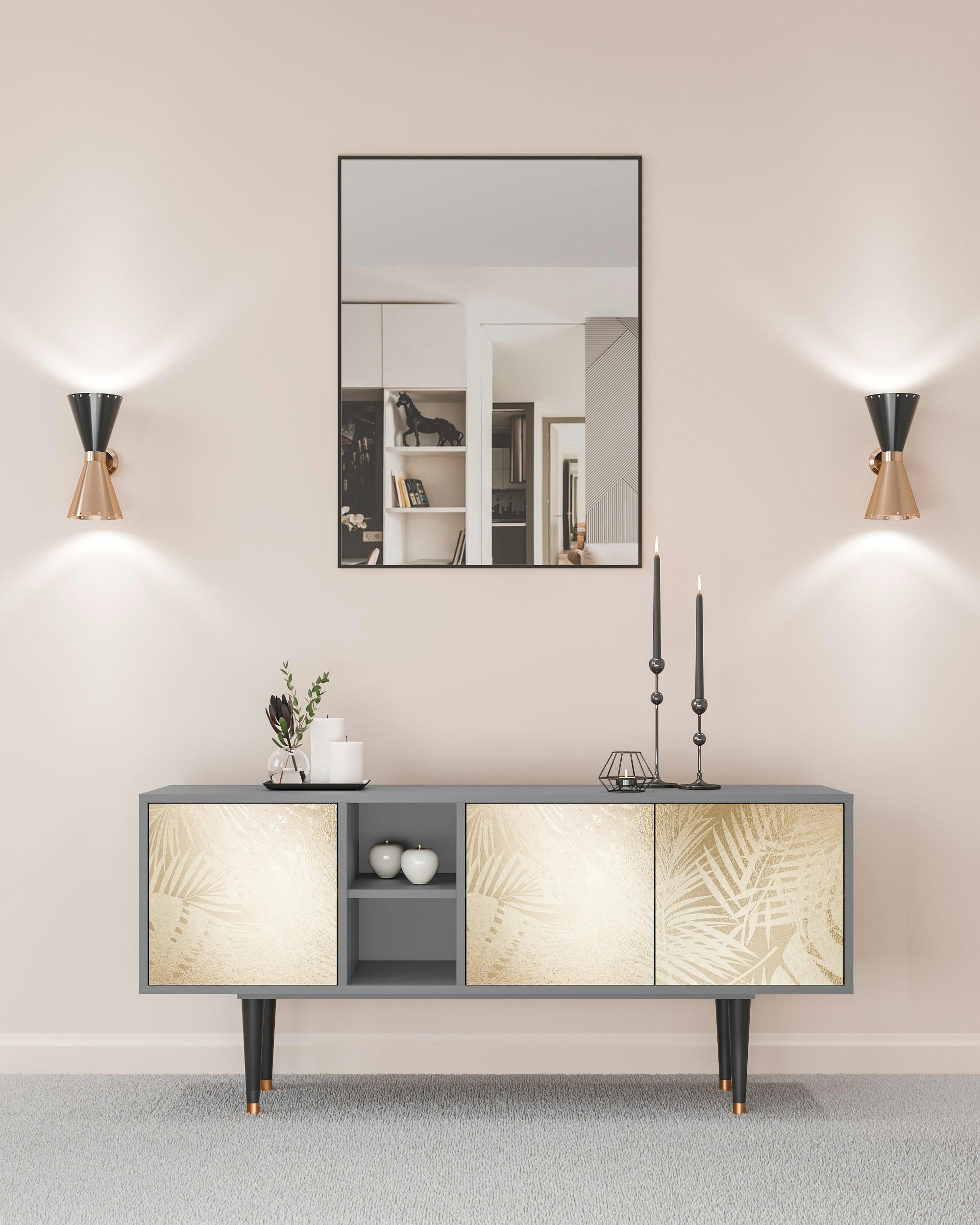 PLANT OF THE DESSERT - Meuble TV  sable 3 tiroirs L 150 cm