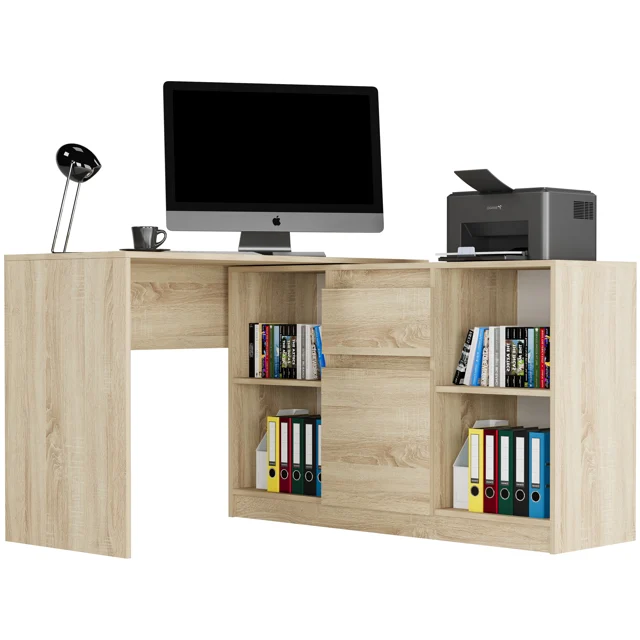 Biurko narożne komoda zestaw 120 cm FRAMIRE N-14 sonoma