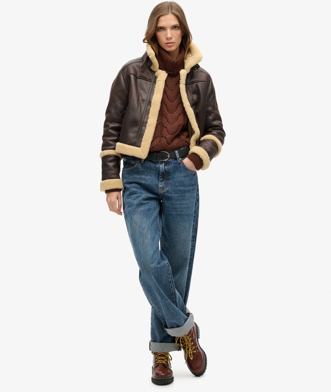 Chain Cable Knit Polo Jumper