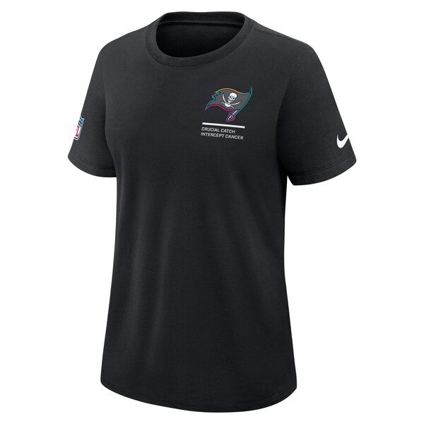 Tampa Bay Buccaneers Nike Women's 2025 NFL Crucial Catch Tri-Blend Dri-FIT T-Shirt - Black
