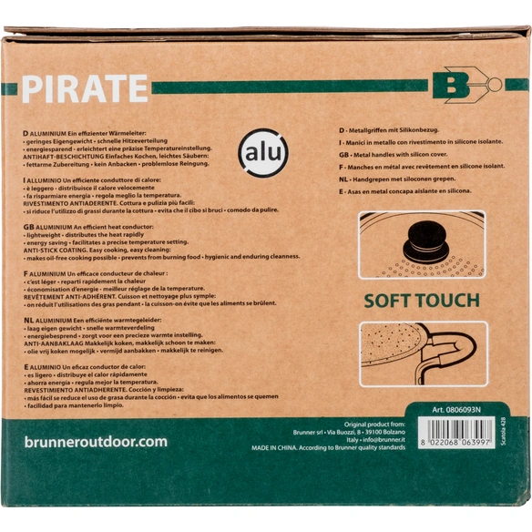 Topf-Set »Pirate«, 8-teilig, schwarz, Aluminium