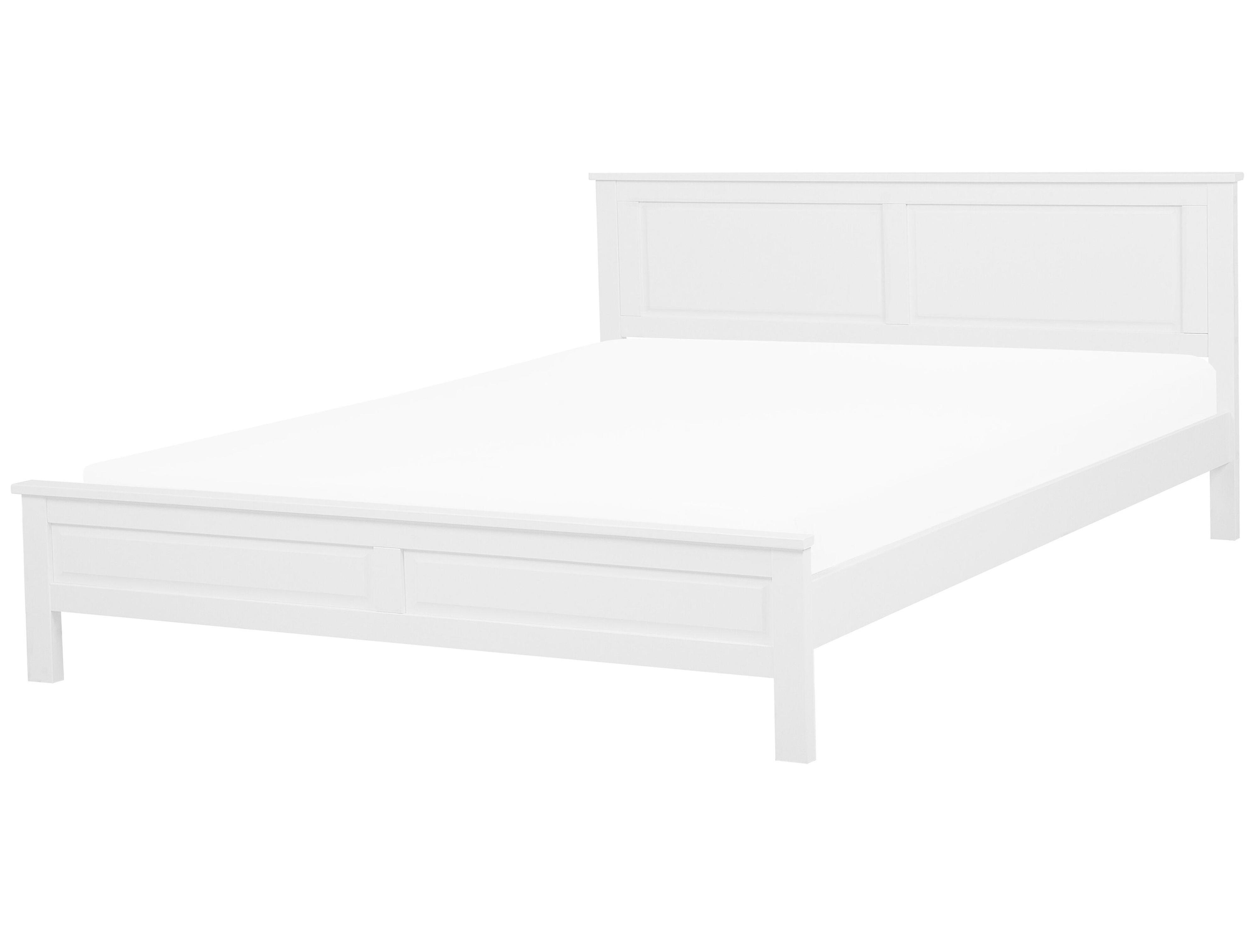 Bed Pine Wood OLIVET 160 x 200 cm (EU King Size) White