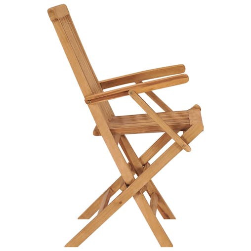NNEVL Folding Garden Chairs 4 pcs Solid Wood Teak
