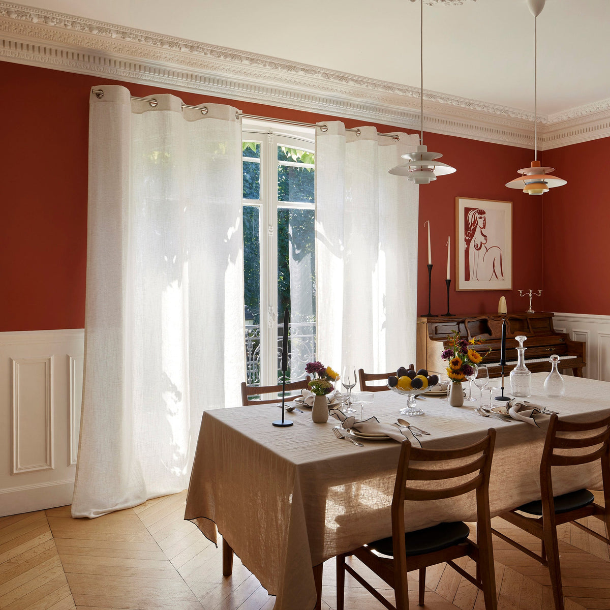 Madura Veiling Neapoli gevlekt ivoor 145x295 cm