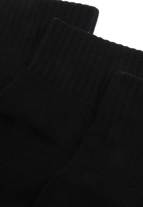 Womens 3pk Black Quarter Socks