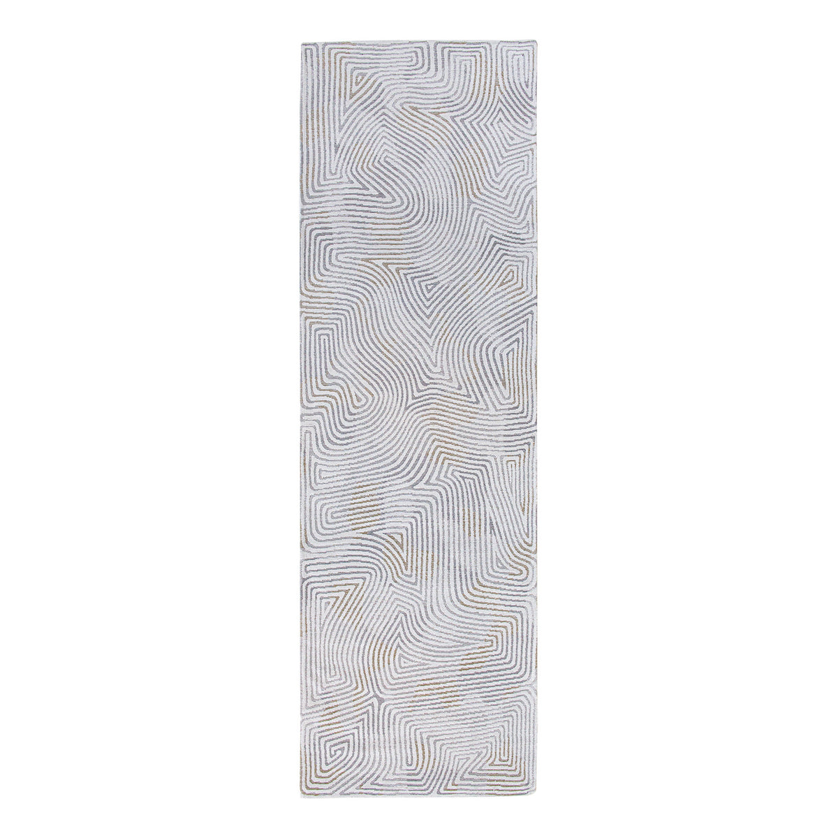 Louis De Poortere vloerkleed Oyster White - grijs - 80x250cm