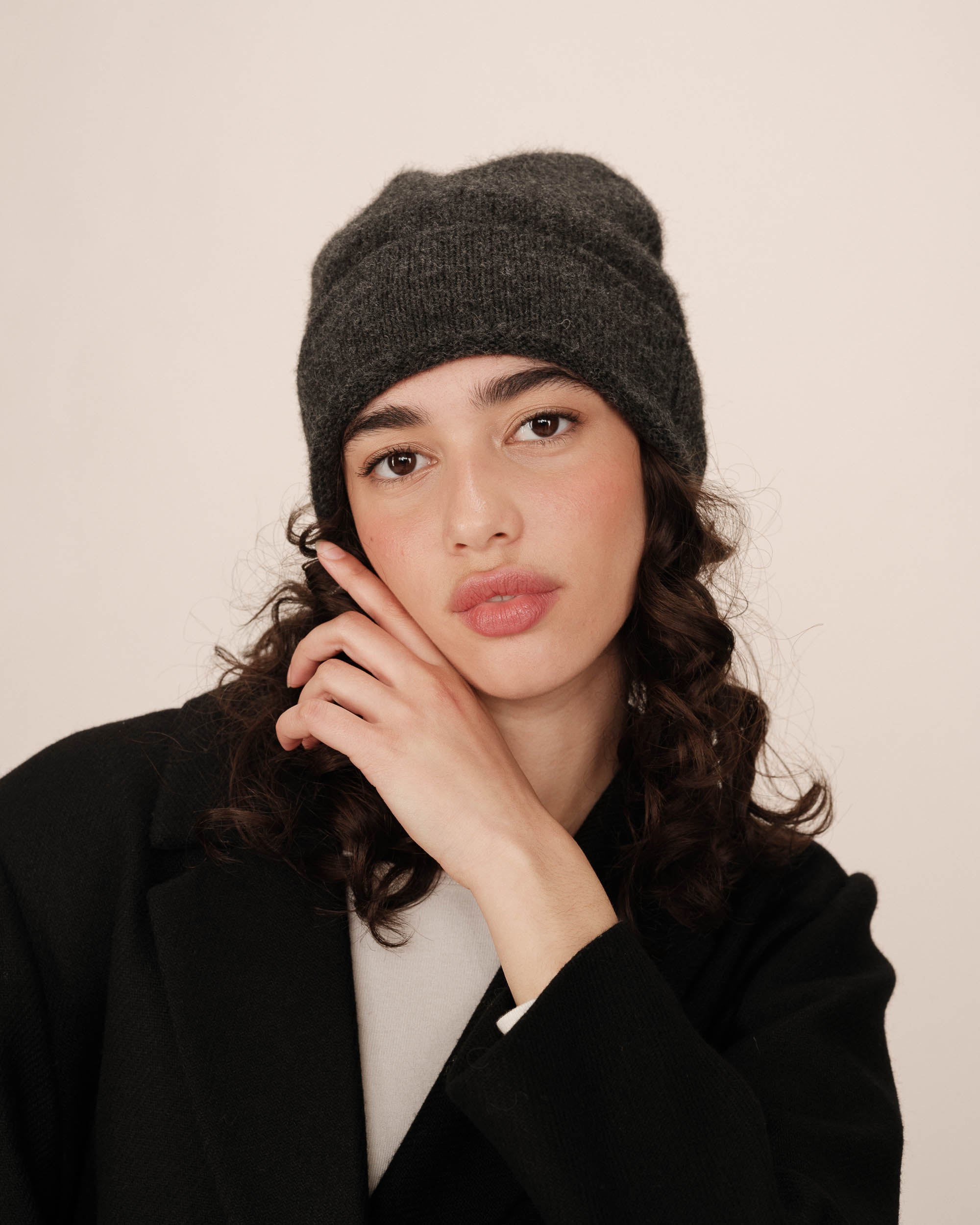 Bonnet en maille anthracite Sanfrancisco