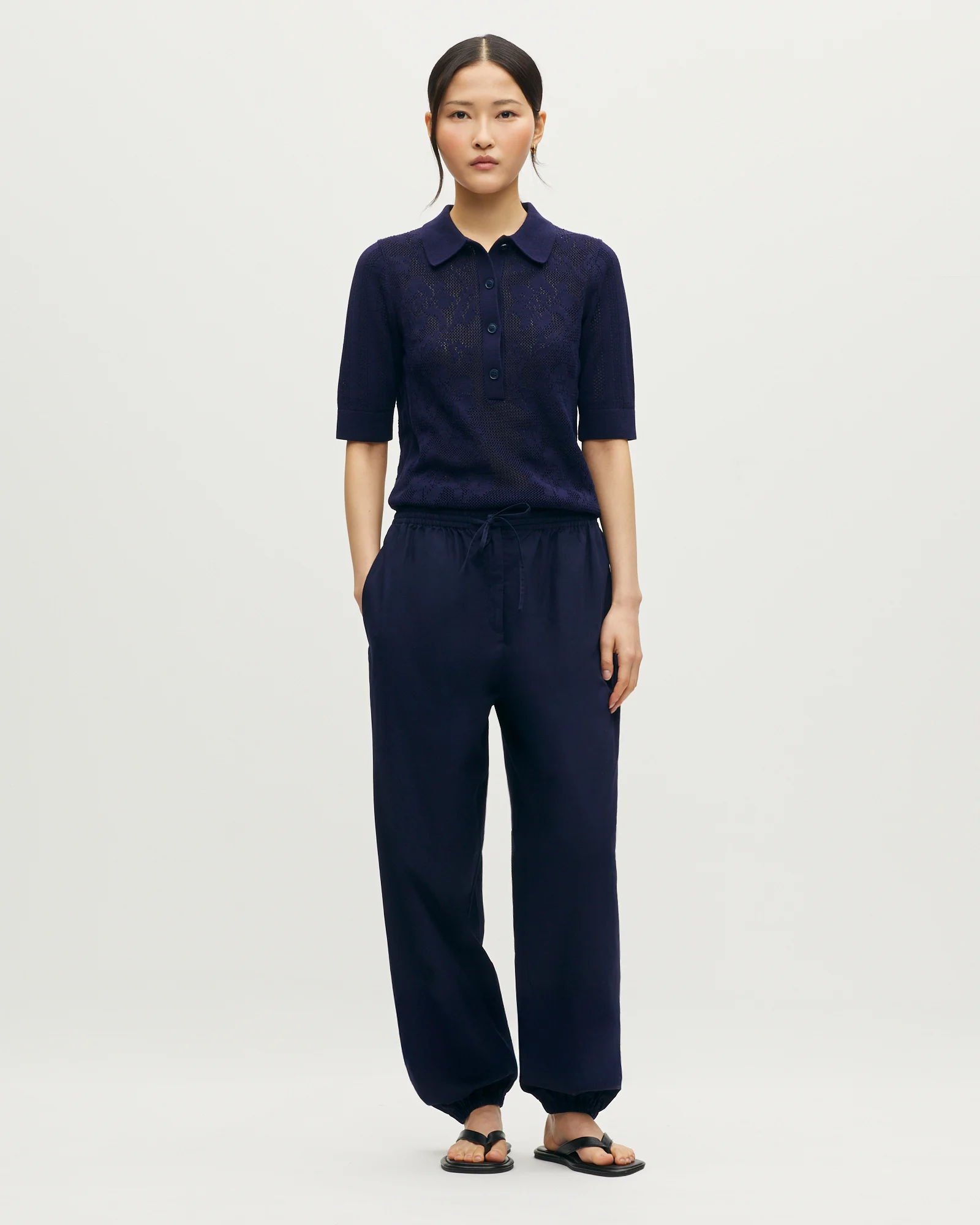 Pantalon style jogging en coton