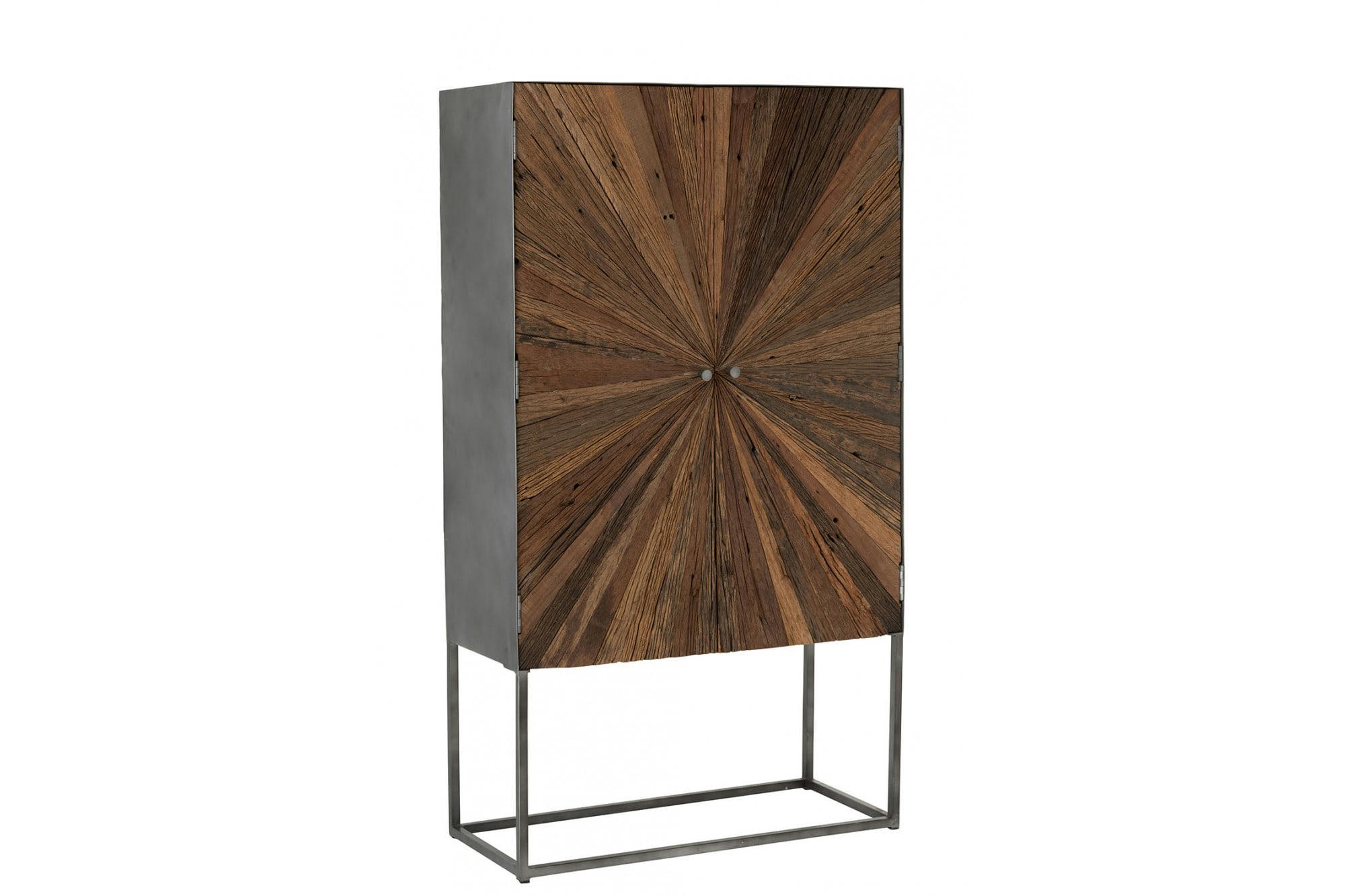 SHINE - Armoire bar en bois et pieds métal