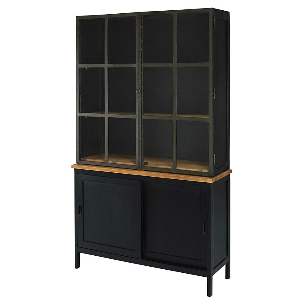 Henrik - Bahut 4 portes en manguier et acacia noir