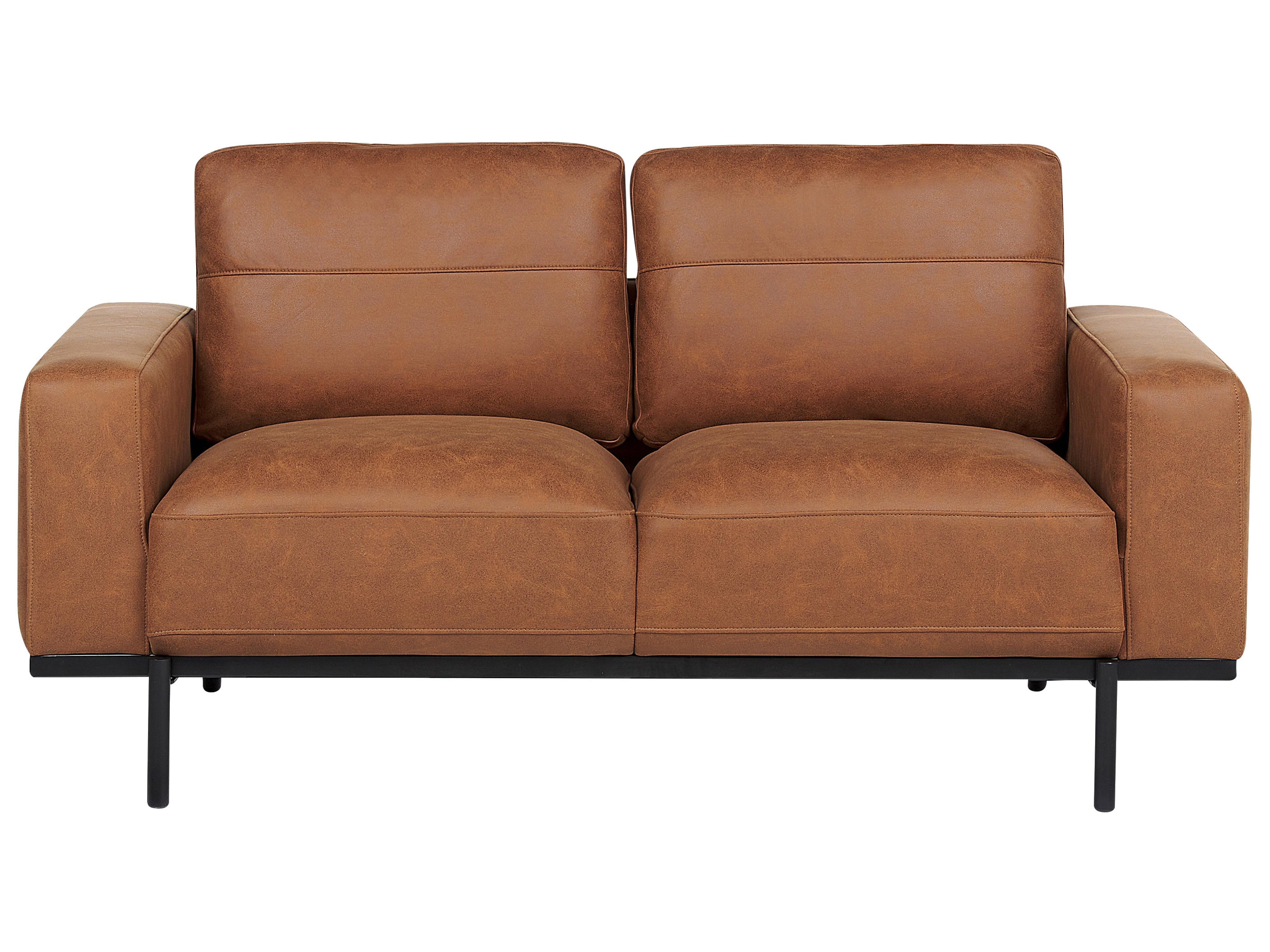 Armchair SOVIK Faux Leather Brown