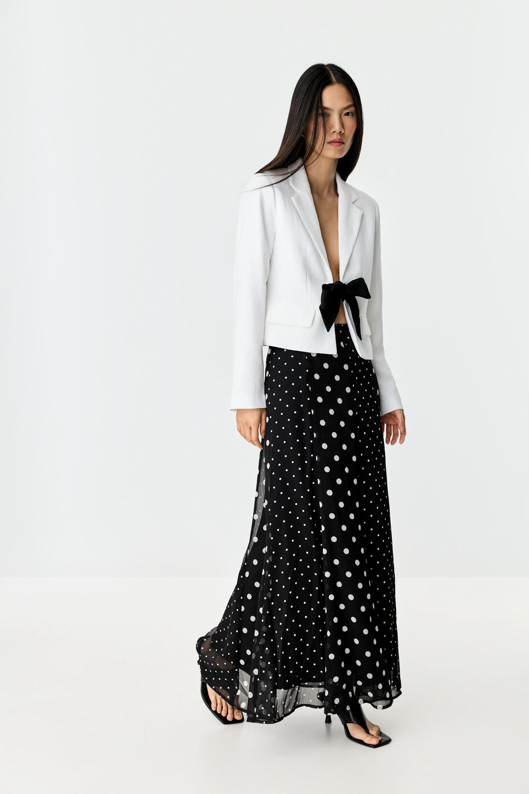 Falda midi lunares