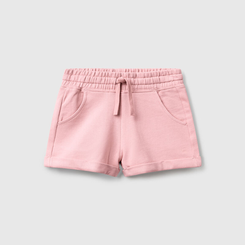 100% cotton fleece shorts