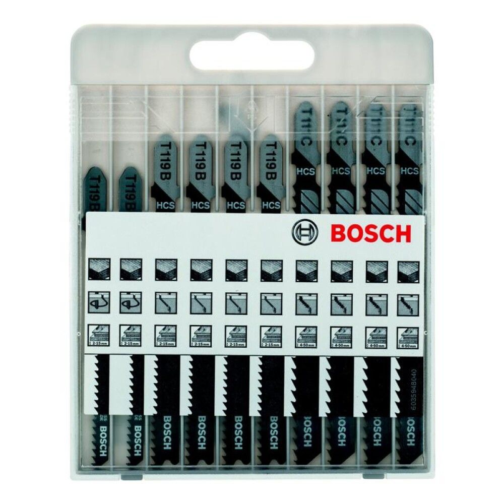 STIKKSAGBLADSETT BOSCH BASIC TRE 10 STK
