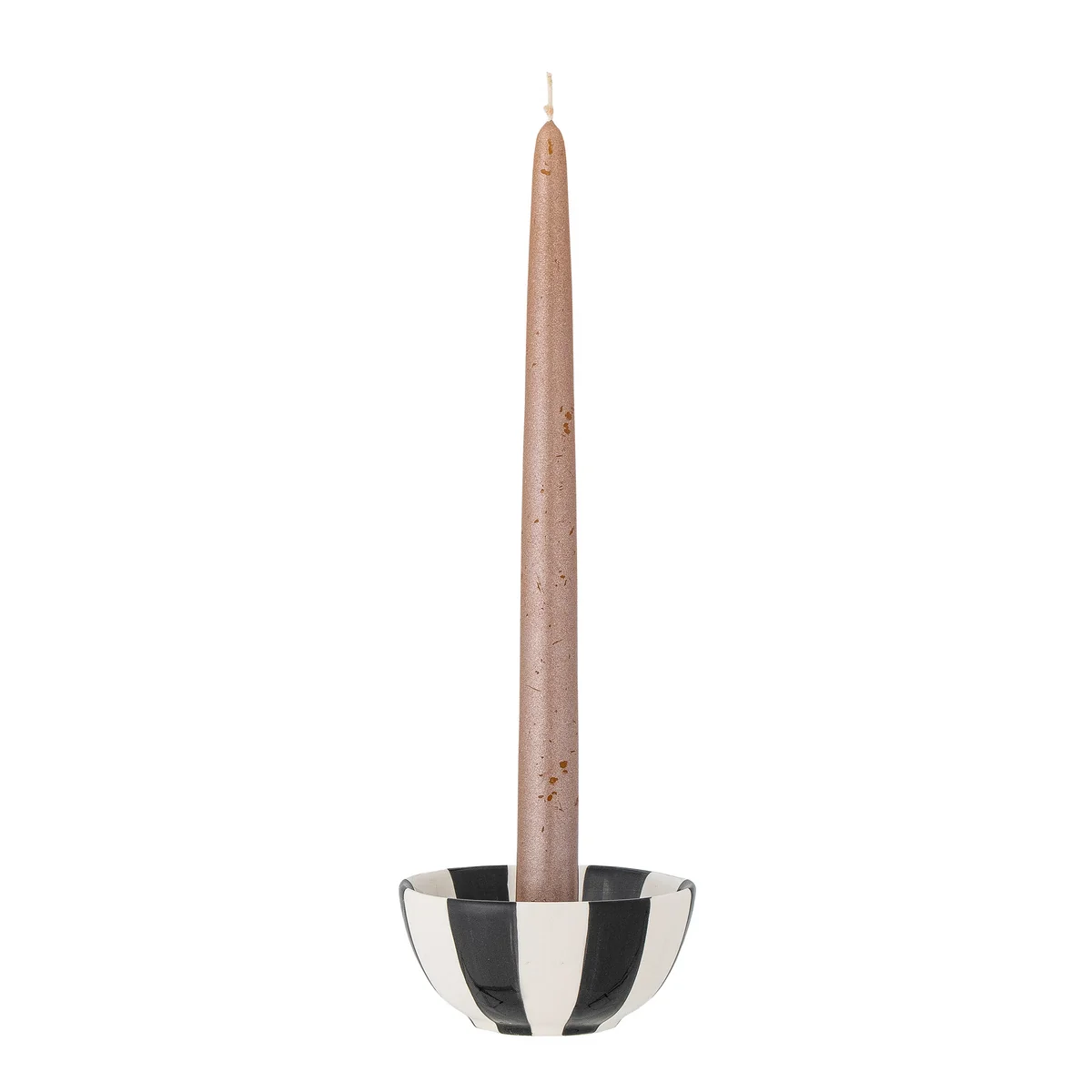 Bloomingville - Eja Kerzenhalter, H 17 cm, schwarz / weiß
