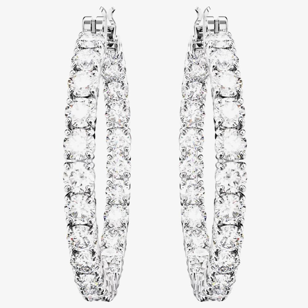 Swarovski Swarovski Matrix White Cubic Zirconia Hoop Earrings 5647715