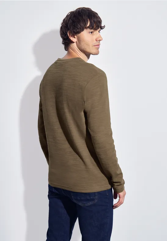 Softes Slub Henleyshirt