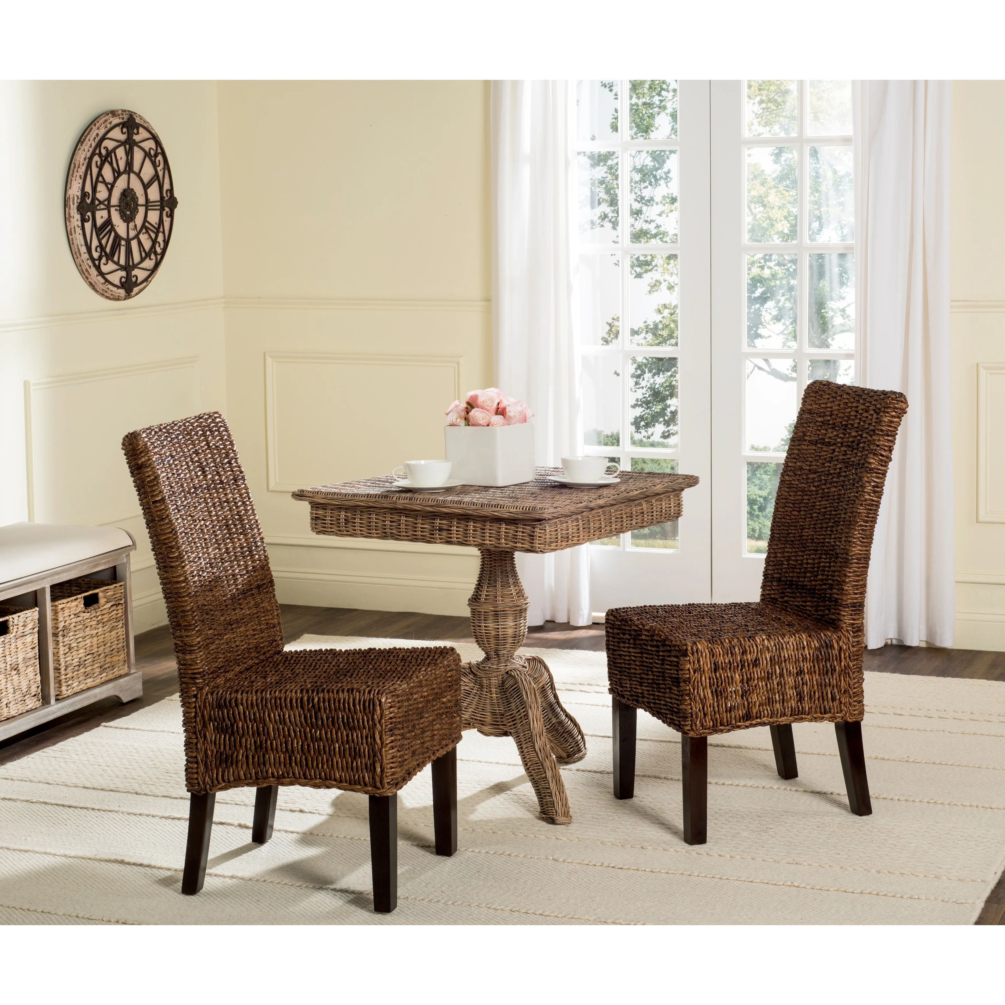 SAFAVIEH Meline Natural Dining Chair (Set of 2) - 17.3 x 24 x 38.5 - 17Wx24Dx39H