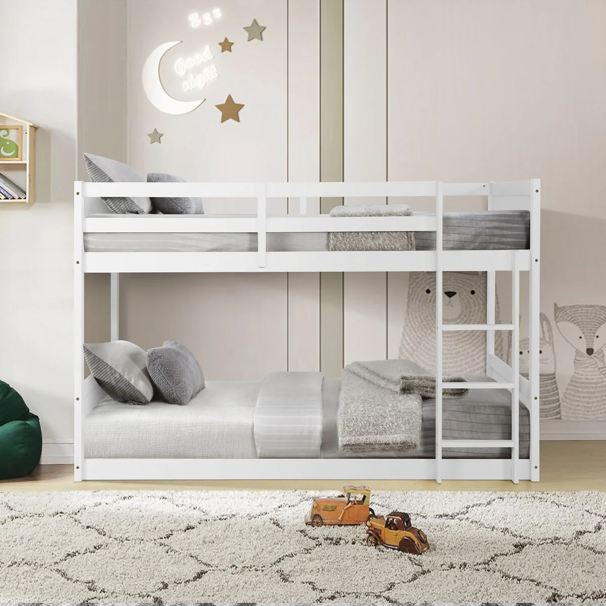 Delphia Low Profile Twin over Twin Bunk Bed
