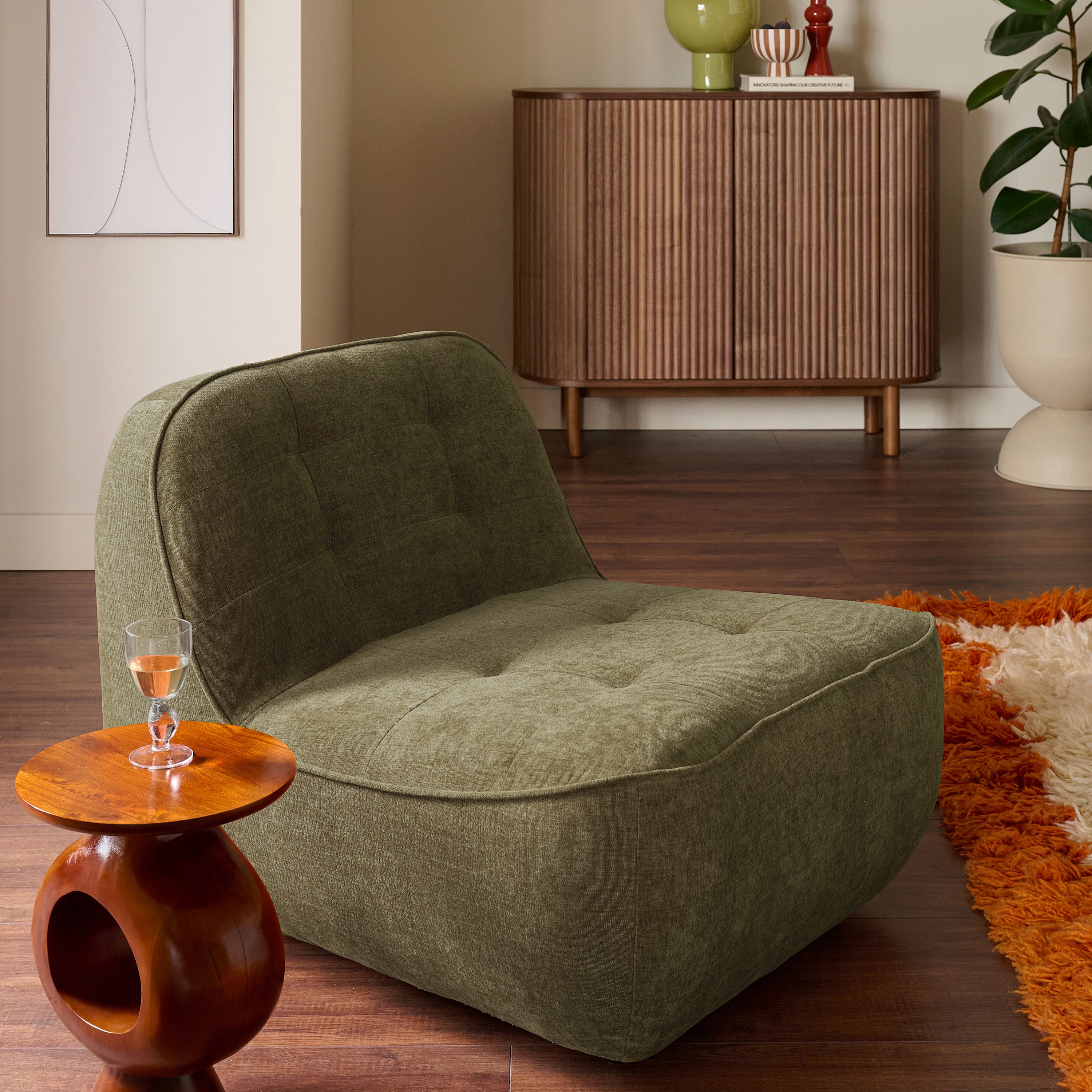 by fonQ Poco Fauteuil - Chenille - Groen