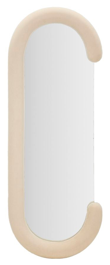 Mauro Ferretti Chantal Wandspiegel in fluweel beige