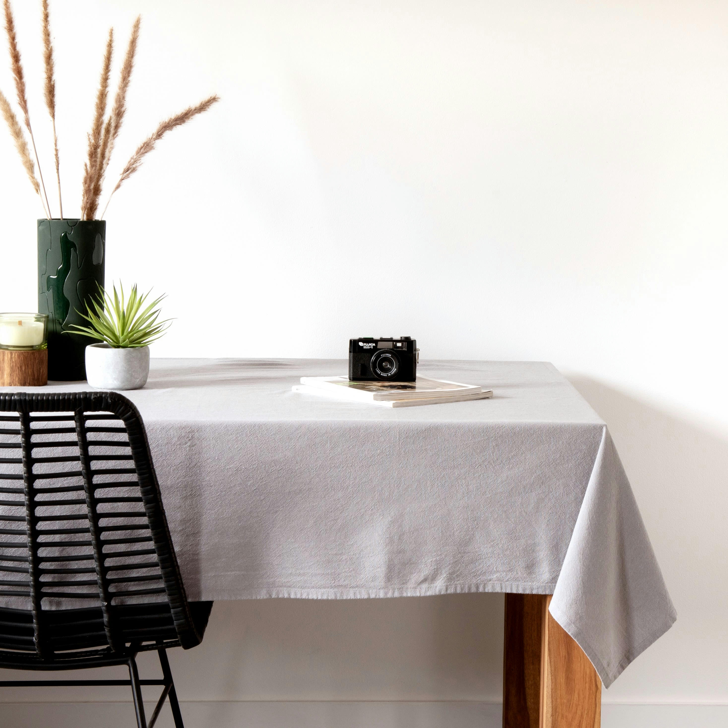 AZILISE - Nappe en lin gris 150x250