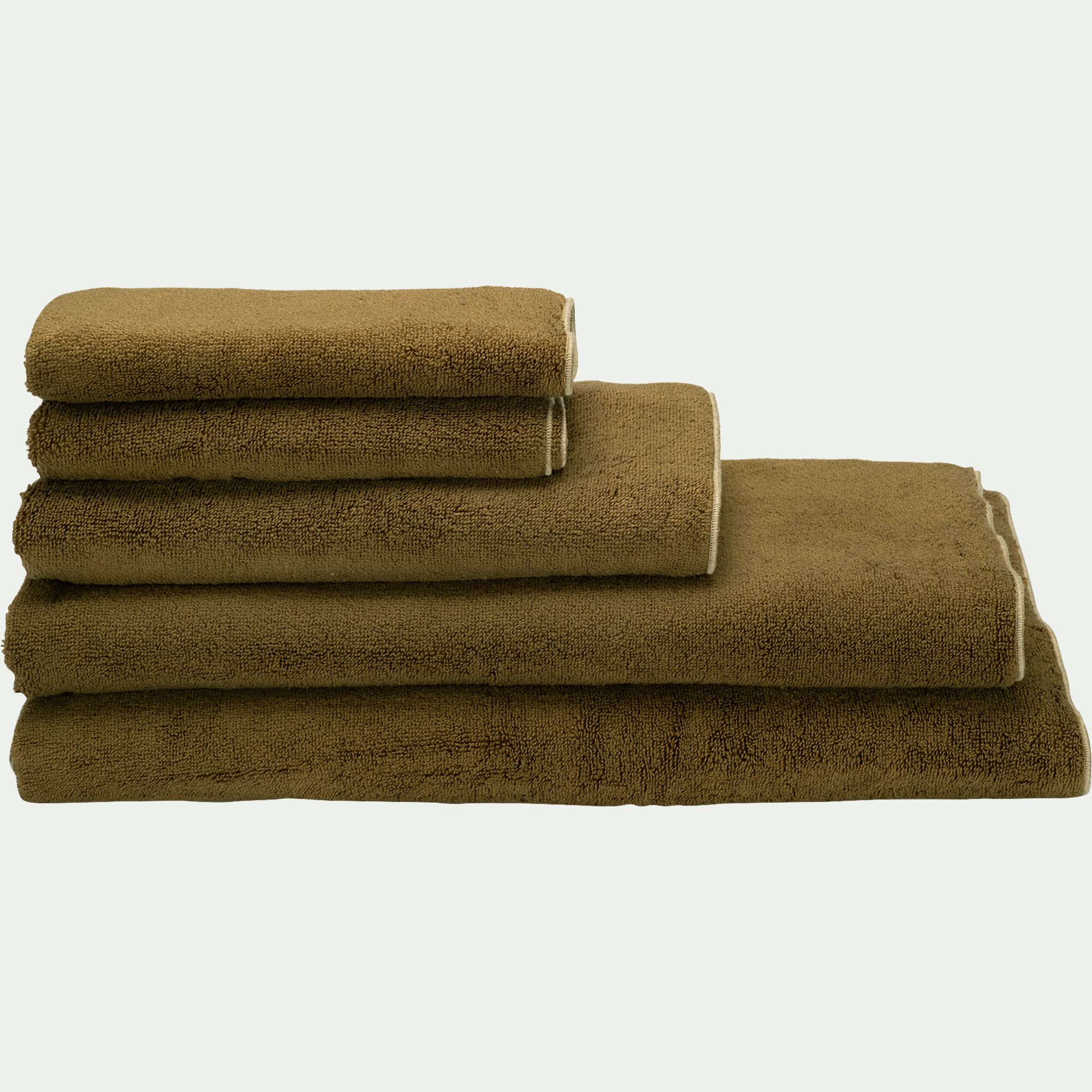 COME - Serviette de toilette en coton 50x100cm - vert mousse