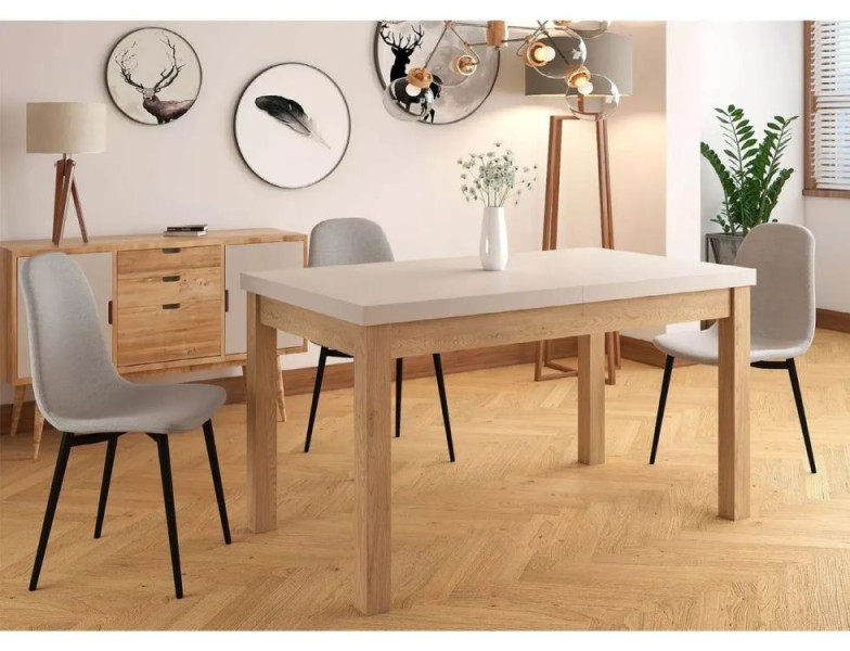 Stół rozkładany PRESTO 140(218)x80 cm kaszmir/ dąb cremona t