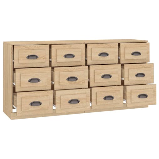 NNEVL Sideboards 2 pcs Sonoma Oak Engineered Wood