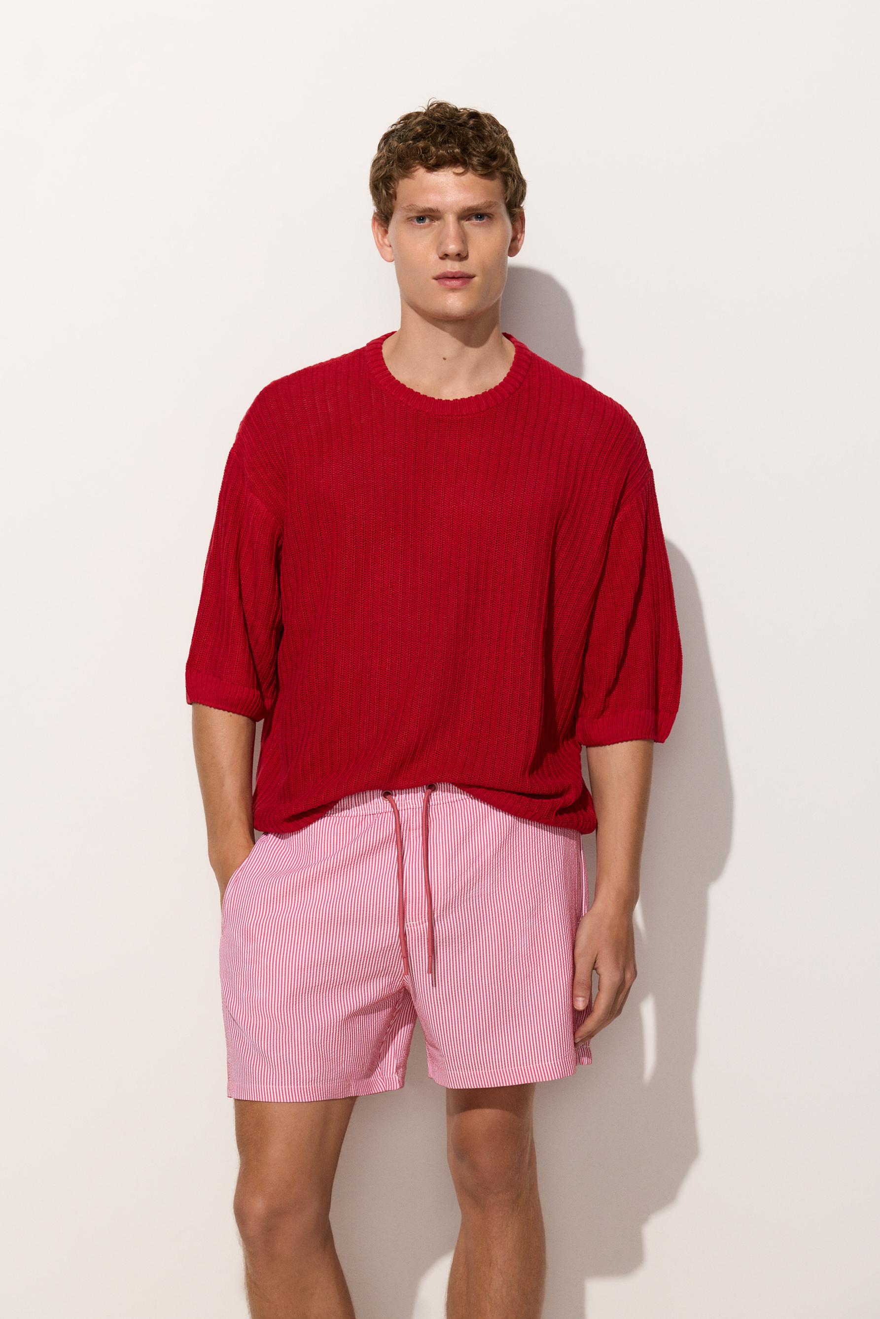 Camiseta oversize punto con lino