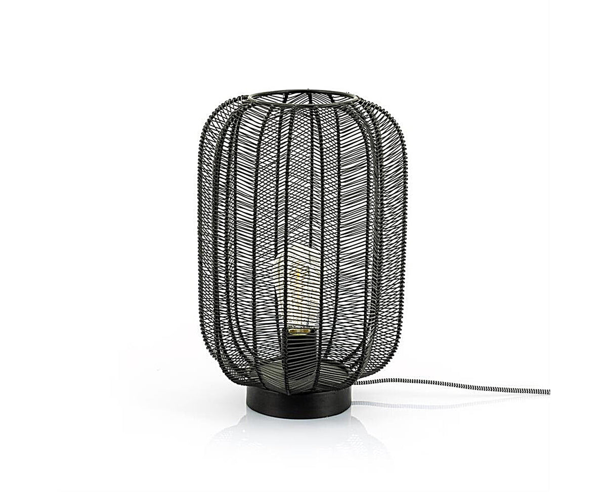 FurniLux Tafellamp Carbo – Stijlvolle Zwart Metalen Tafellamp - 24x24x38cm