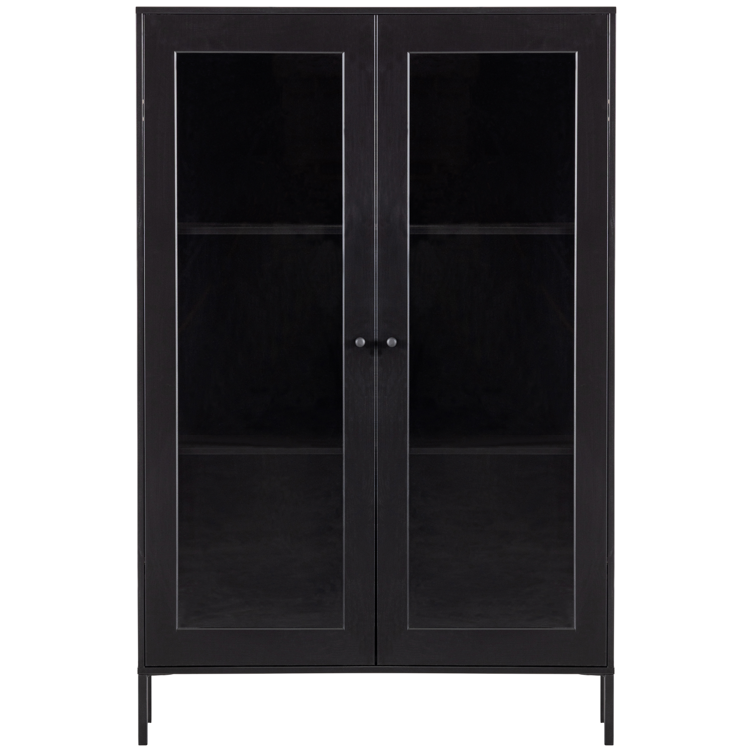 WOOOD vitrinekast Xam - Genen - Zwart - 155x100x40