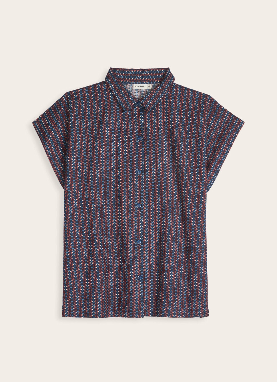 TOP à MANCHES COURTES ELLY BLEU