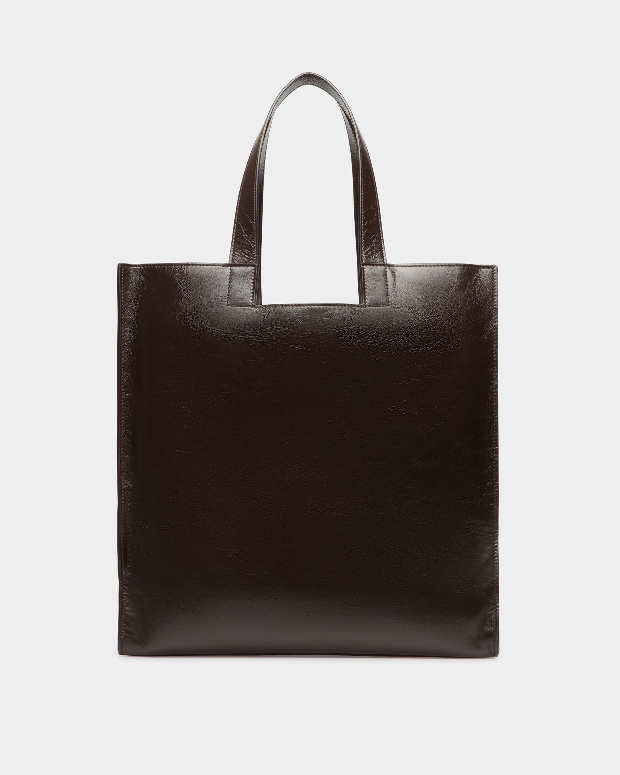 Easy Bally Tragetasche Aus Leder In Ebenholzschwarz