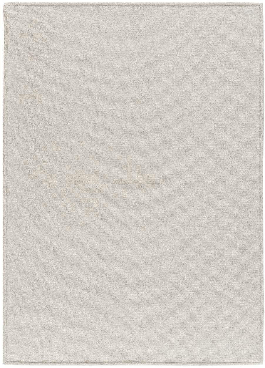 SAFFI - Tapis lavable au design neutre en blanc, 080X150 cm