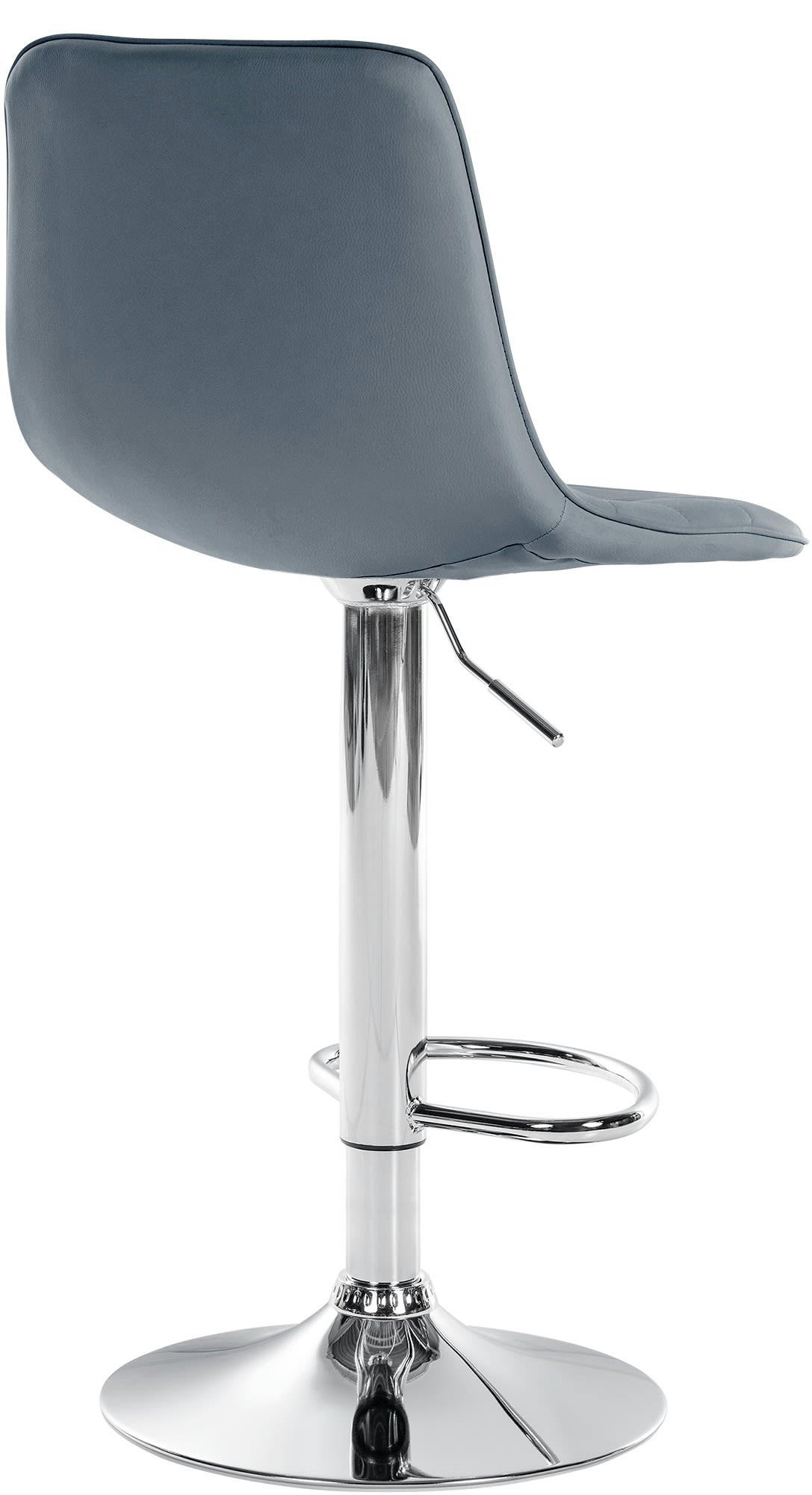 LEX - Tabouret de bar ajustable pivotant en similicuir (pvc) Gris