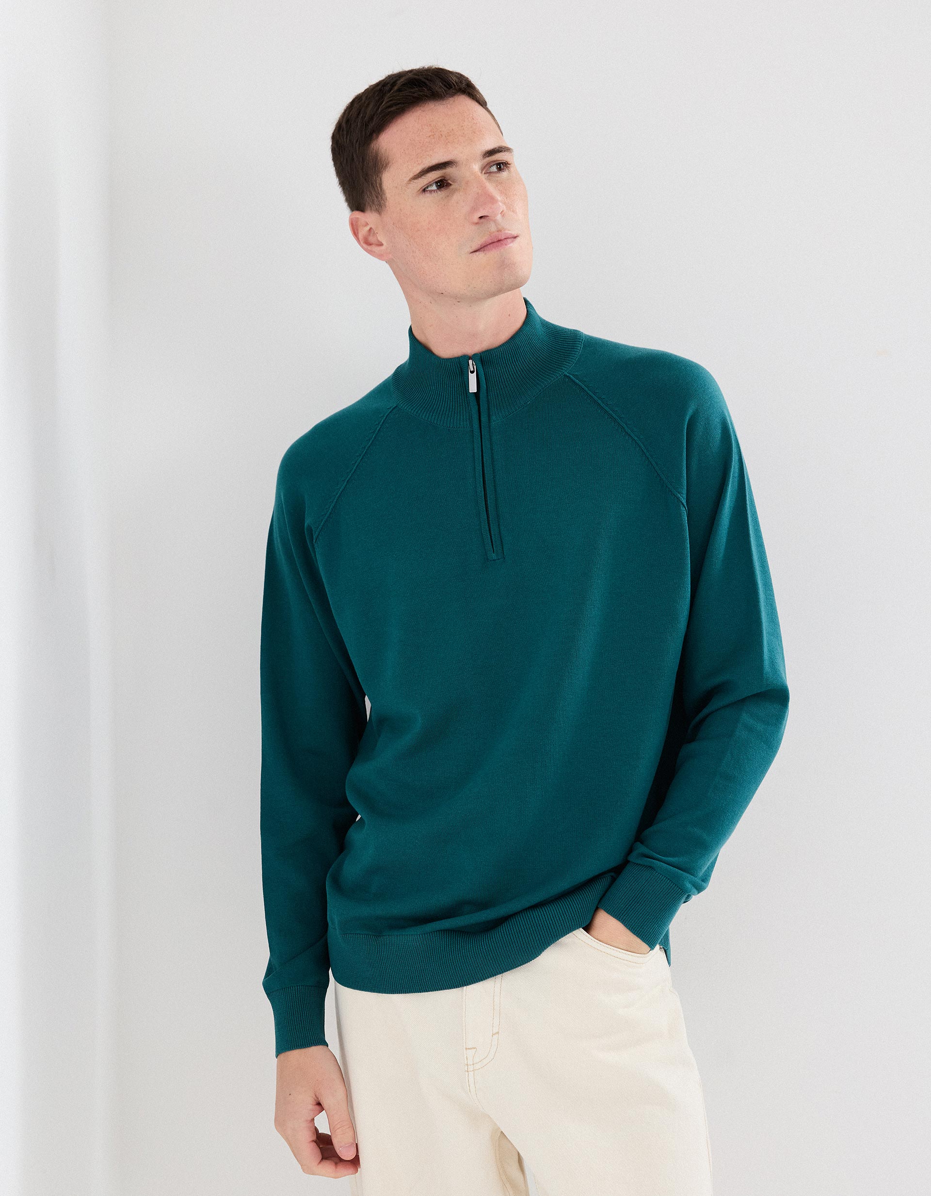 Camisola de Malha, Homem, Verde Escuro