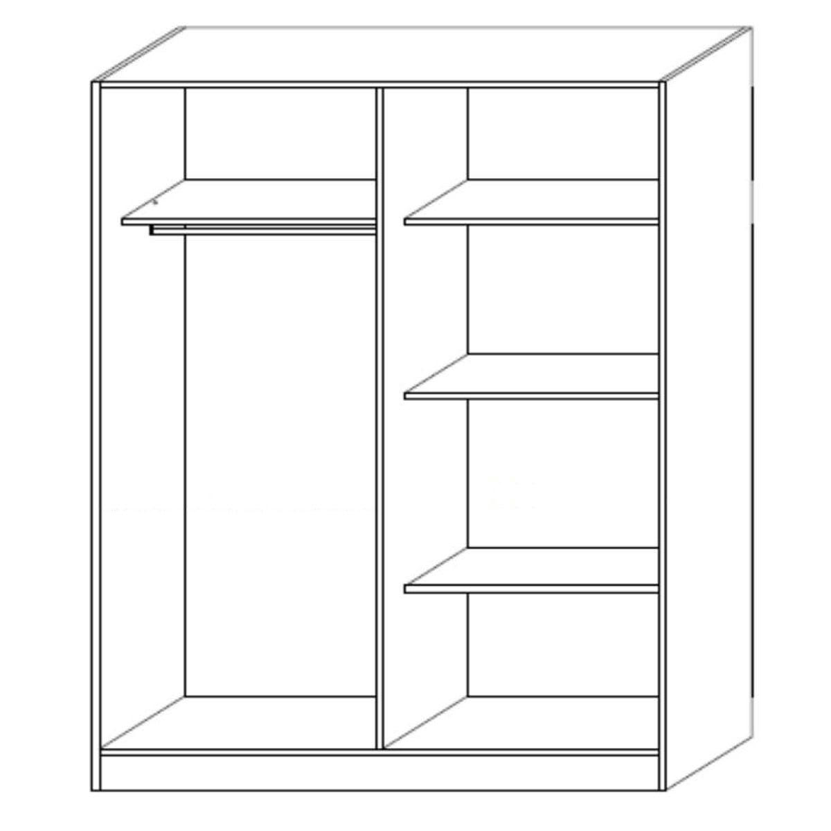 BETTY - Armoire  4 portes avec miroir central