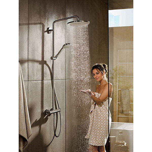 Colonne de douche thermostatique HANSGROHE Croma Select S 280 EcoSmart chromée   nettoyant Briochin