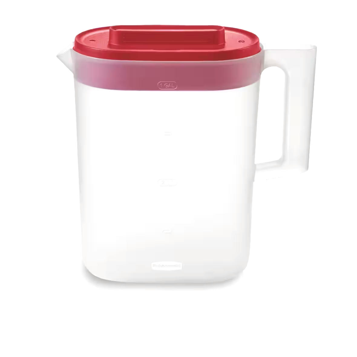 Rubbermaid Compact Space Saving Plastic Water/Juice Pitcher with Lid, Oval Circumference, 3.8-L