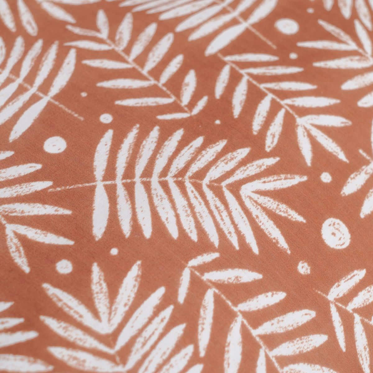 SUNSHINE ALIX - Parure de lit imprimé en coton orange 140x200