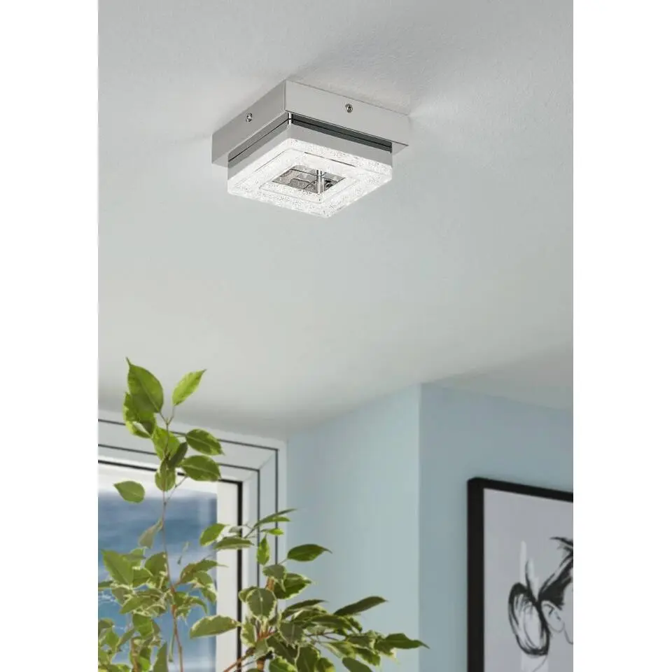 EGLO Fradelo Plafonni&egrave;re - LED - 14 cm - Chroom