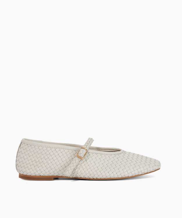 Headliner Ecru - Square Toe Woven Mary-Janes