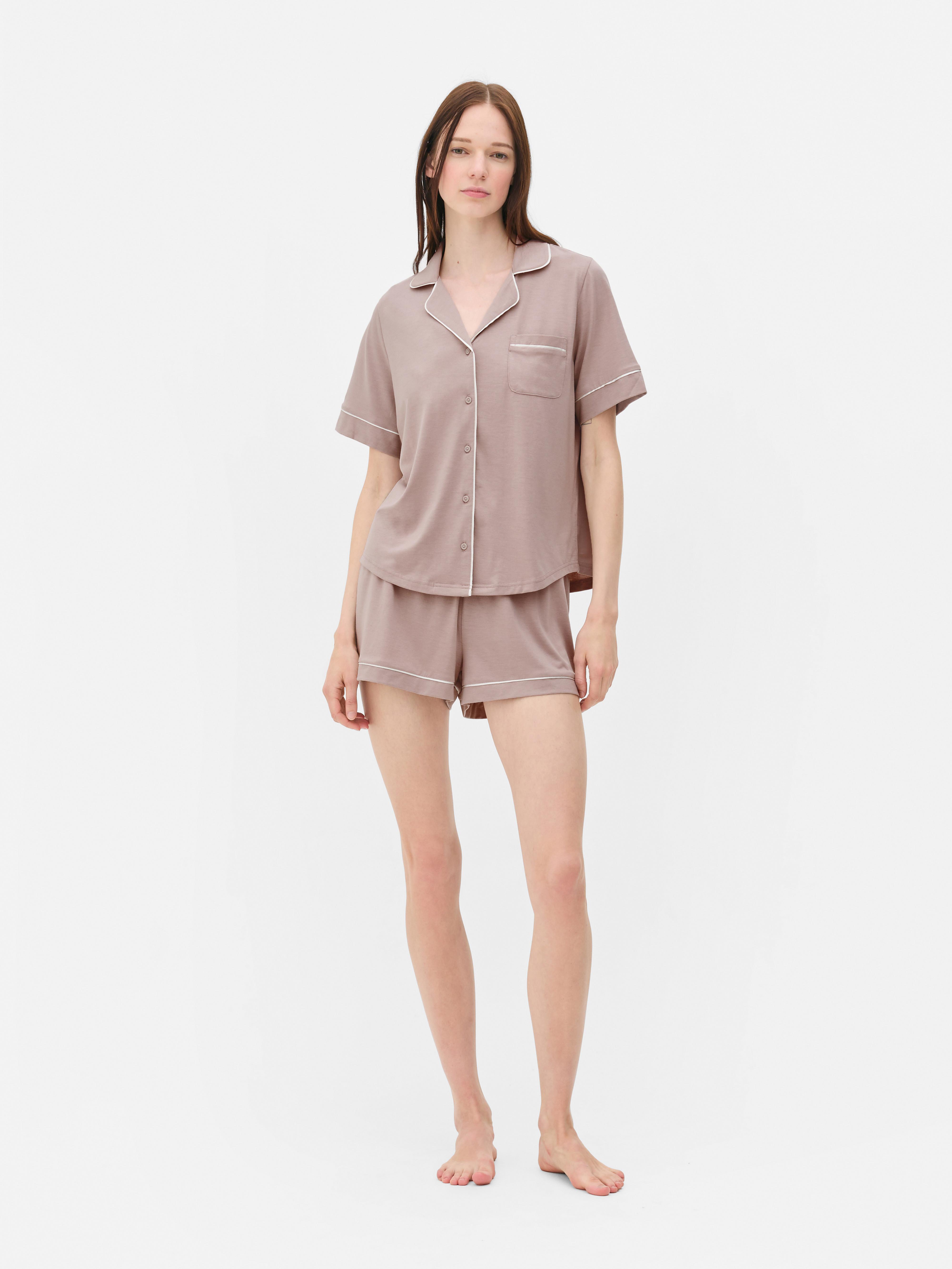 Jersey Boyfriend Short Pajama Set