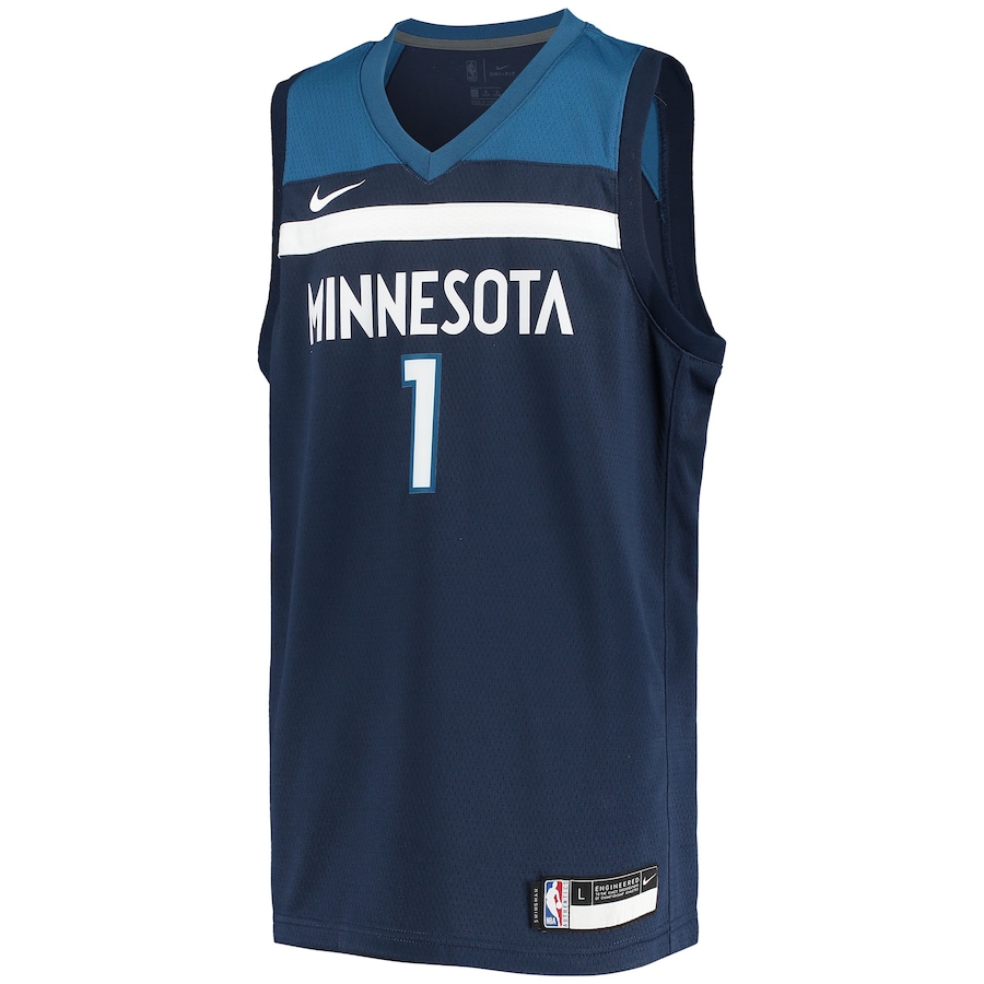 Anthony Edwards Minnesota Timberwolves Nike Youth 2020/21 Swingman Jersey - Icon Edition - Navy