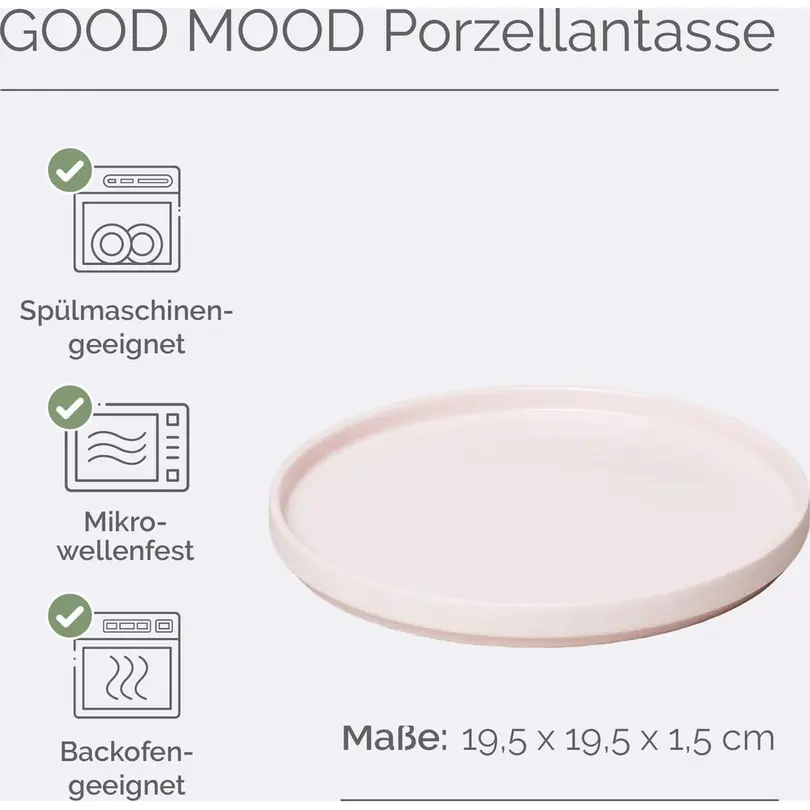 Flacher Teller Good Mood