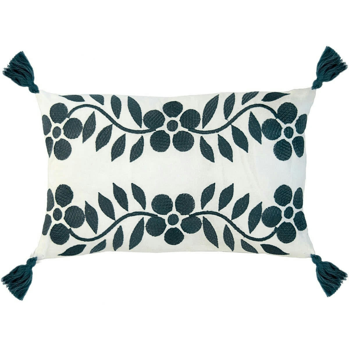 MATISSE - Housse de coussin coton  50x30 bleu nuit