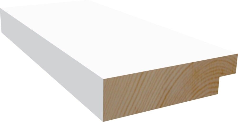 UTFORING MOELVEN 18X120X4400MM HVIT